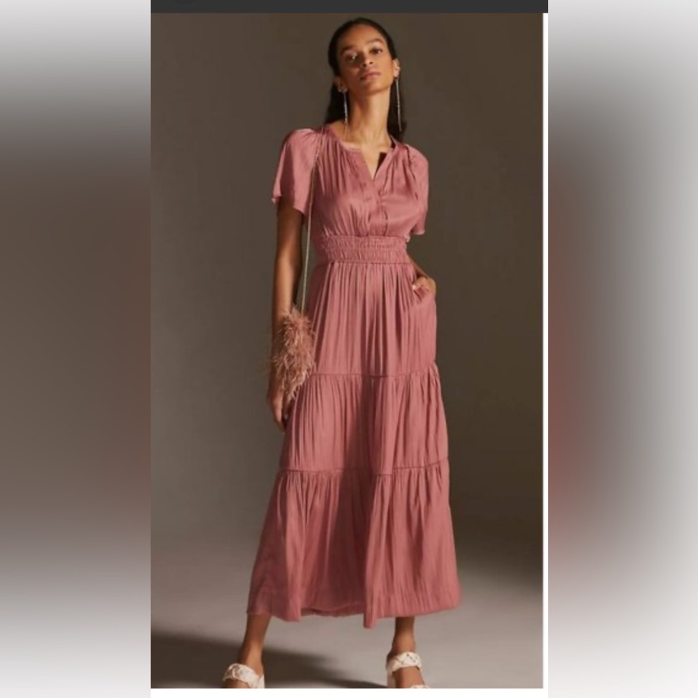 Anthropologie Pink Somerset Dress